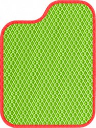 Great Wall H5  Ковры ЕВА Салатовый Красный, цвет Салатовый, цвет окантовки Красный